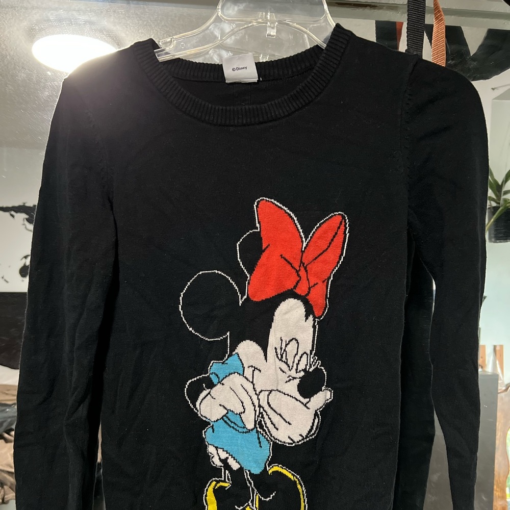Disney crew neck black sweater XS